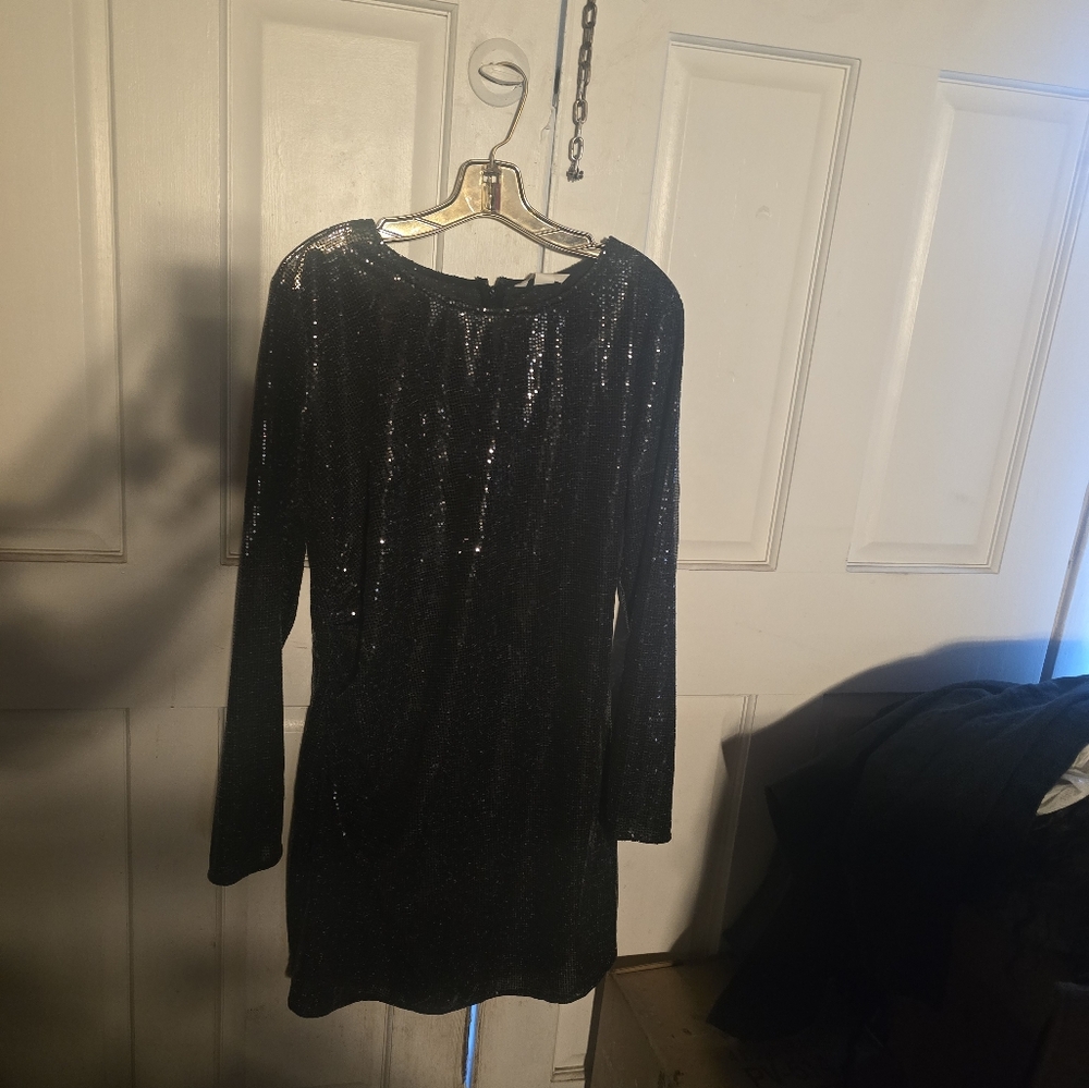 H&M Black Long Sleeve Dress